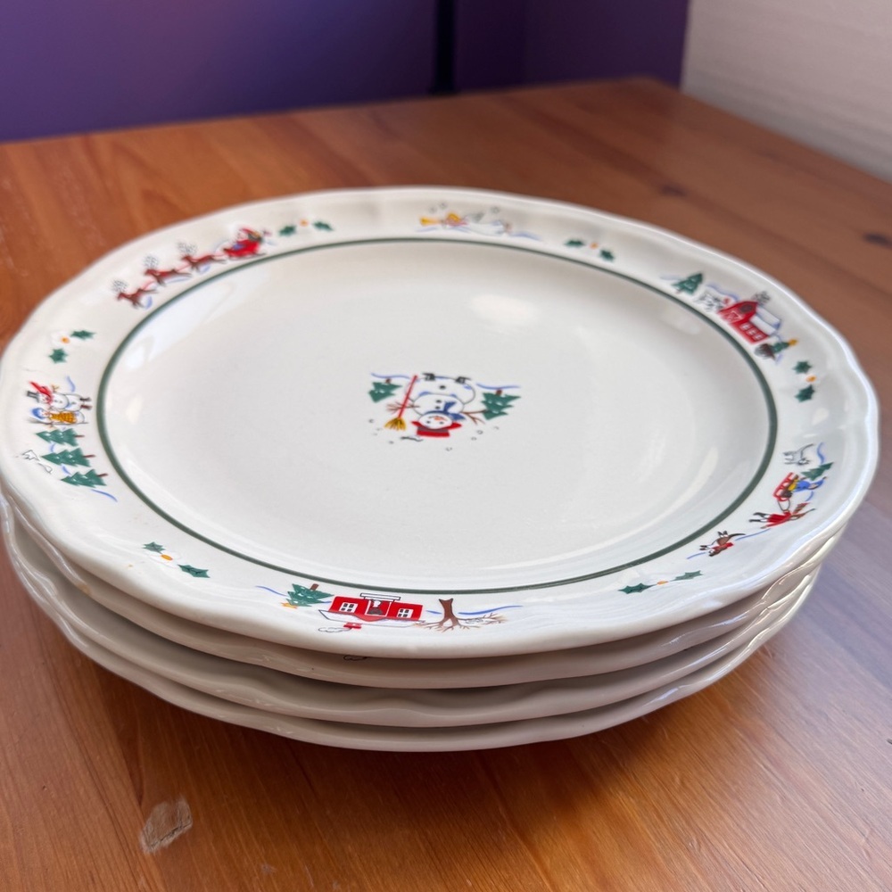 COPY - COPY - Pfaltzgraff snow villlage dinner plates